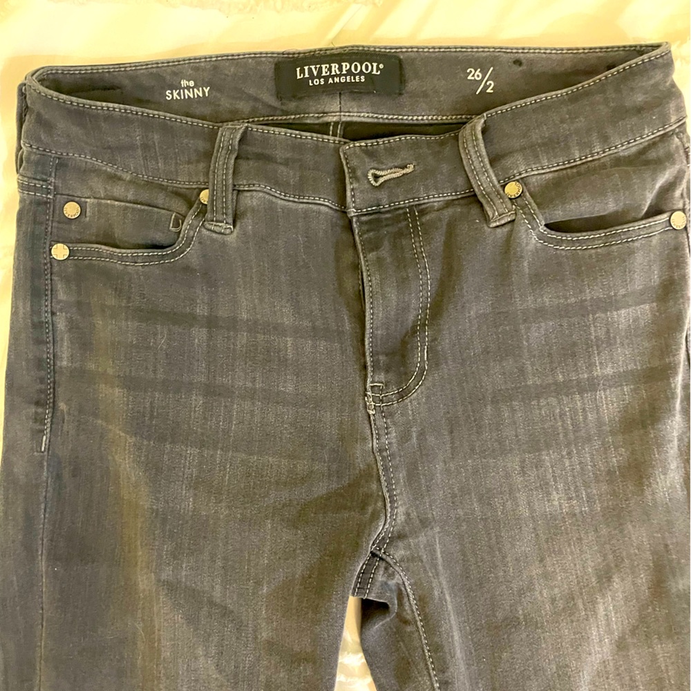 Liverpool skinny jeans, size 2/26, dark grey